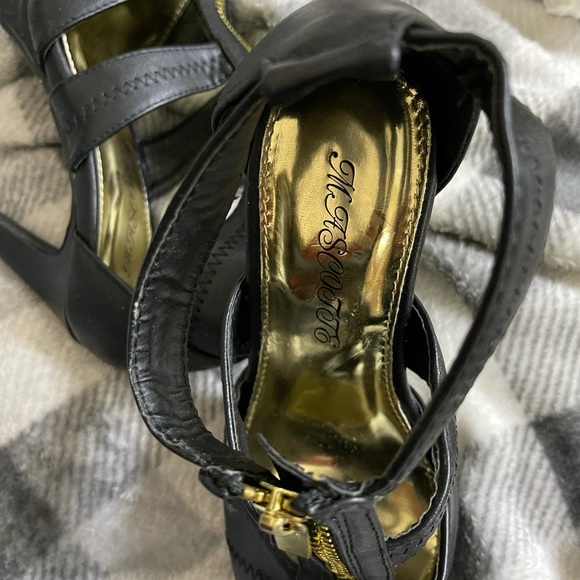 Sexy Black 6 inch peep toe high heels - Picture 6 of 8